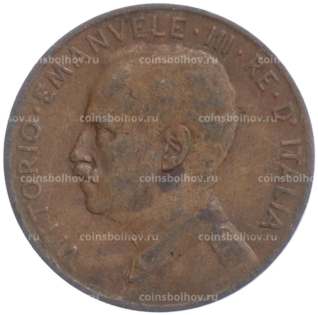 Монета 2 чентезимо 1914 года Италия