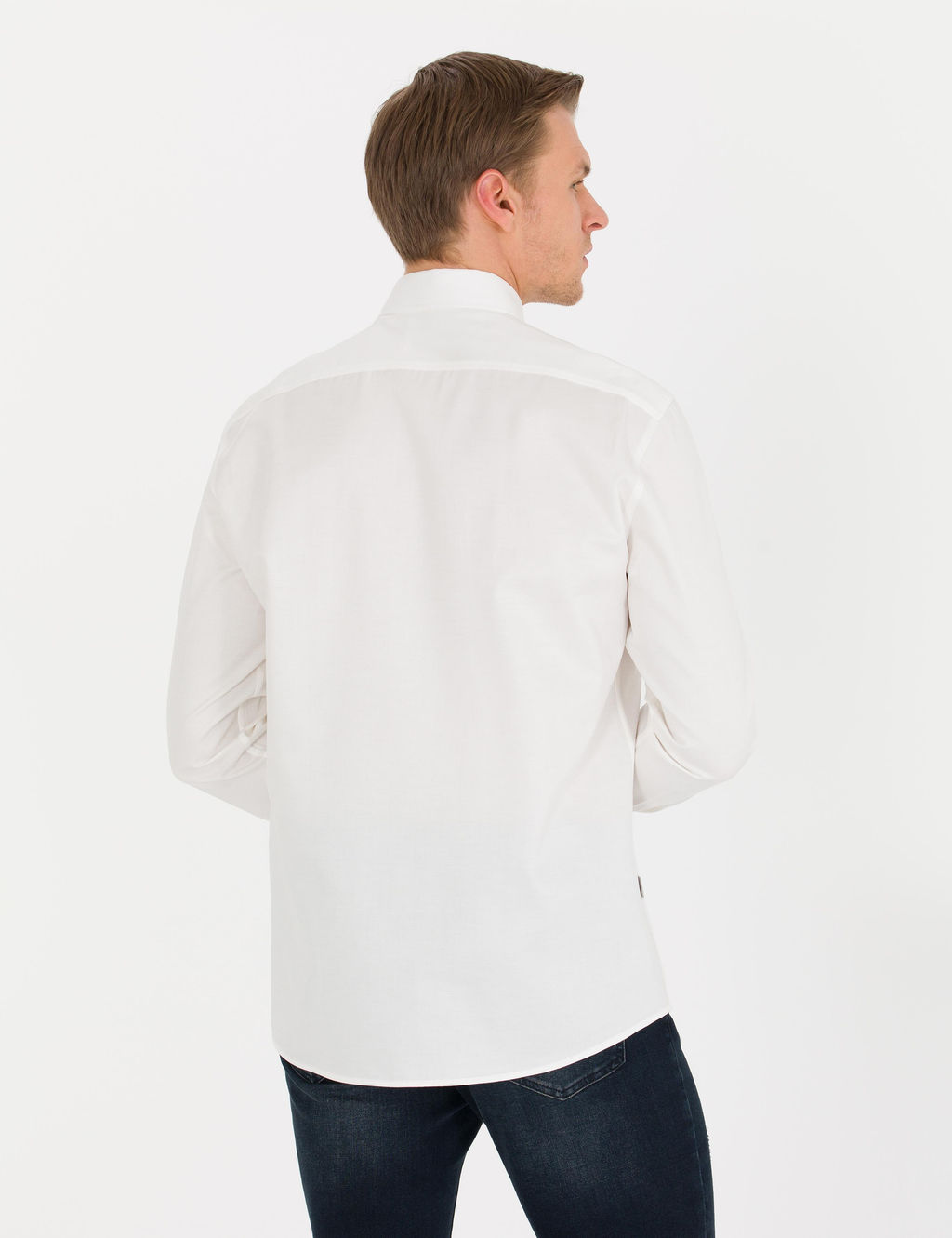 Beyaz Regular Fit Uzun Kollu G_mlek - Pierre cardin фото 5