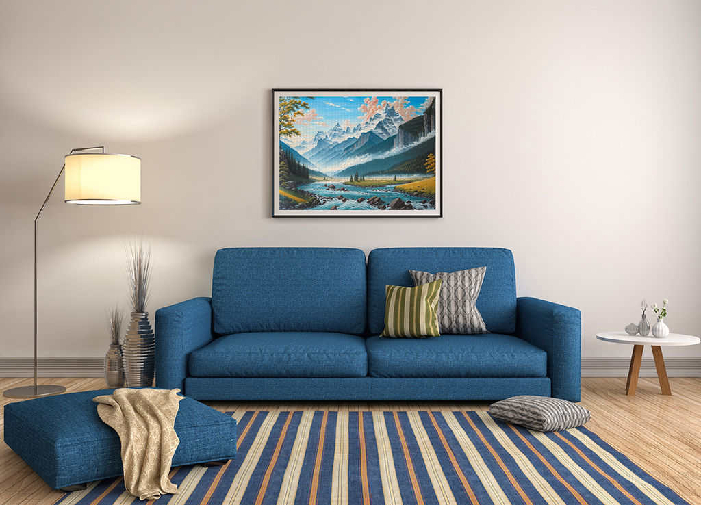 ФРЕЯ Пазл 2000 элемент. PZL-2000/42 Горный пейзаж с рекой