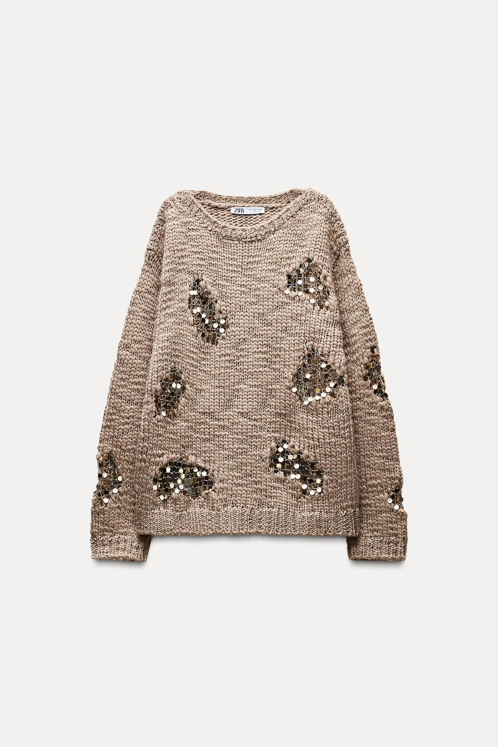 SEQUIN KNIT SWEATER - Zara фото 5