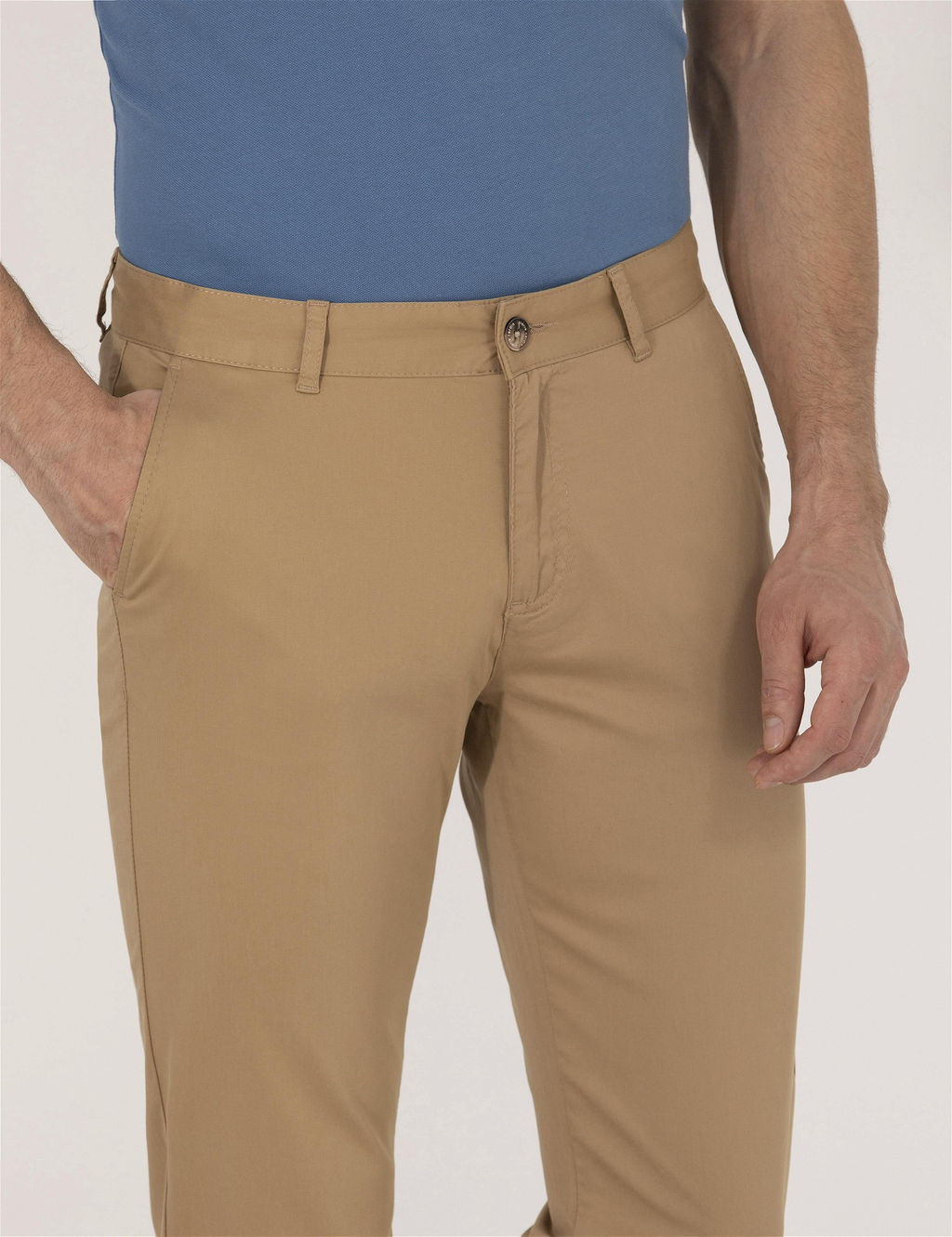 Camel Regular Fit Kanvas Pantolon - Pierre cardin фото 5