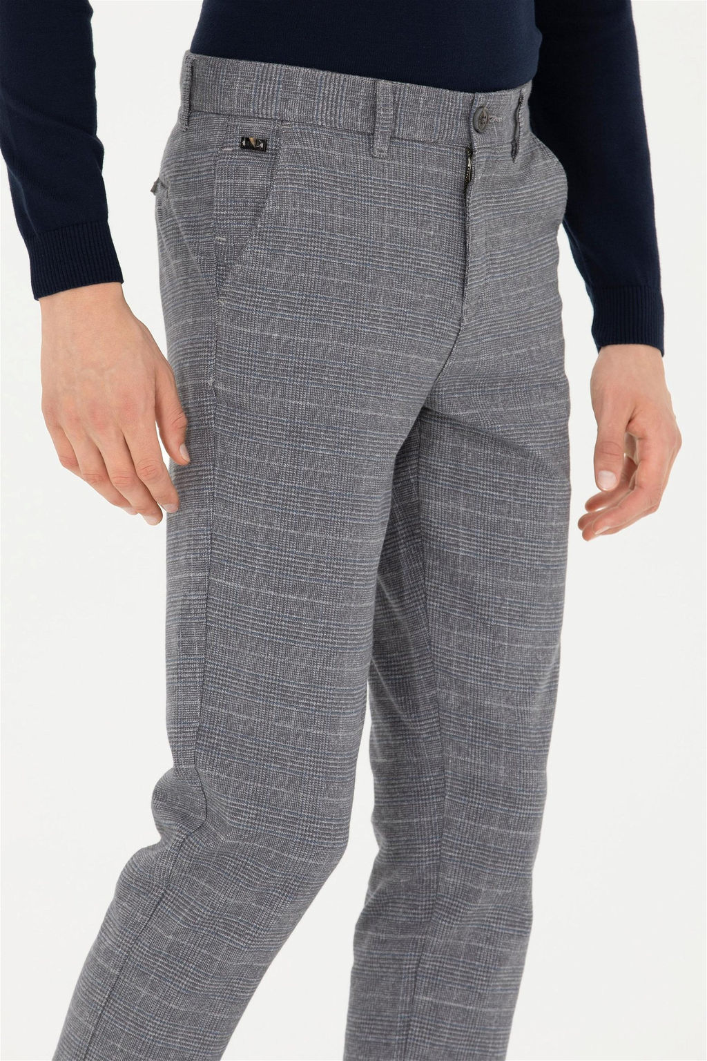 Мужские серые брюки из плотной ткани - U.s. polo assn фото 5