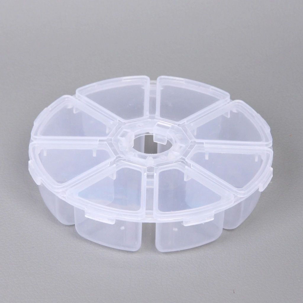 Цена за 10 шт. Органайзер для хранения мелочей, 8 ячеек "ИДЕЯДОМА", прозрачный, 10,5*3см (наклейка Селфи)