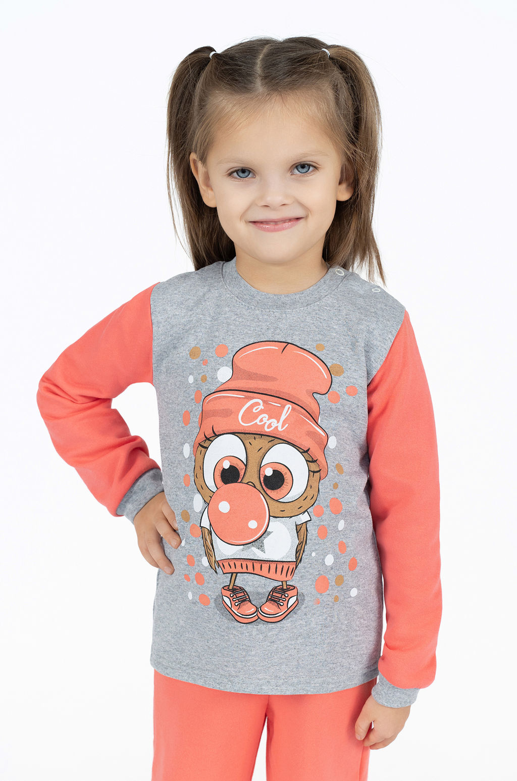 Костюм детский салатовыймеланж панда в наушниках - Утенок фото 34