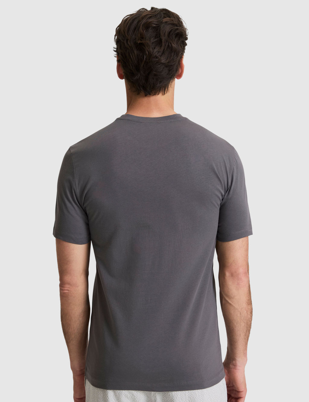 Koyu Gri Regular Fit %100 Pamuk Bisiklet Yaka Ti__rt