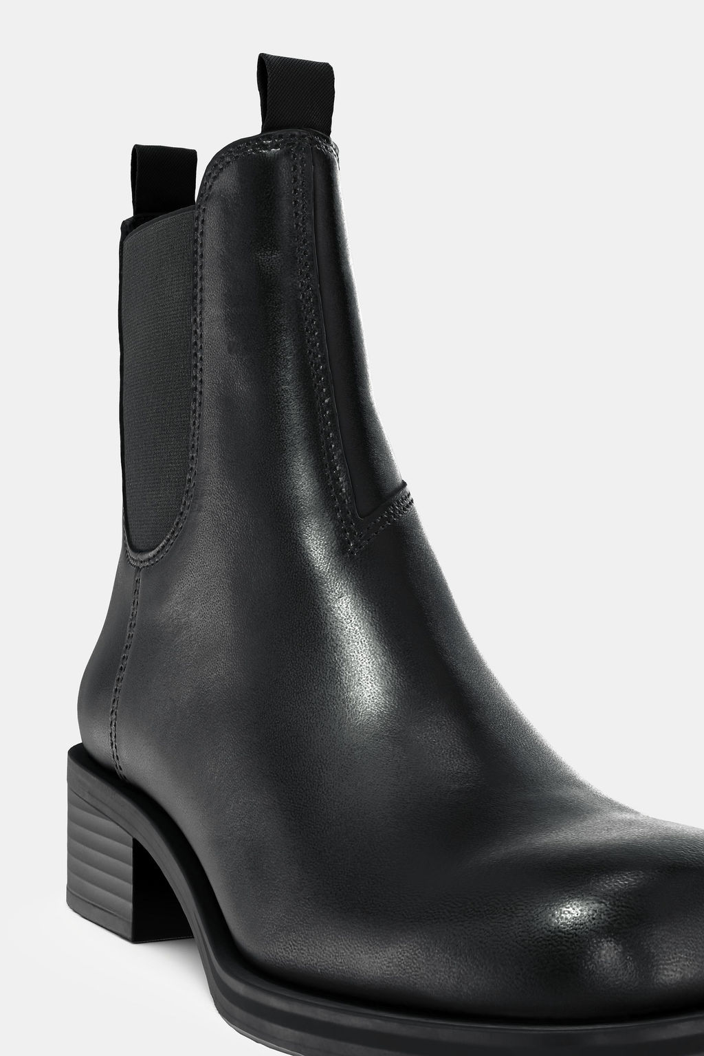 WATER REPELLENT LEATHER CHELSEA ANKLE BOOTS - Zara фото 6