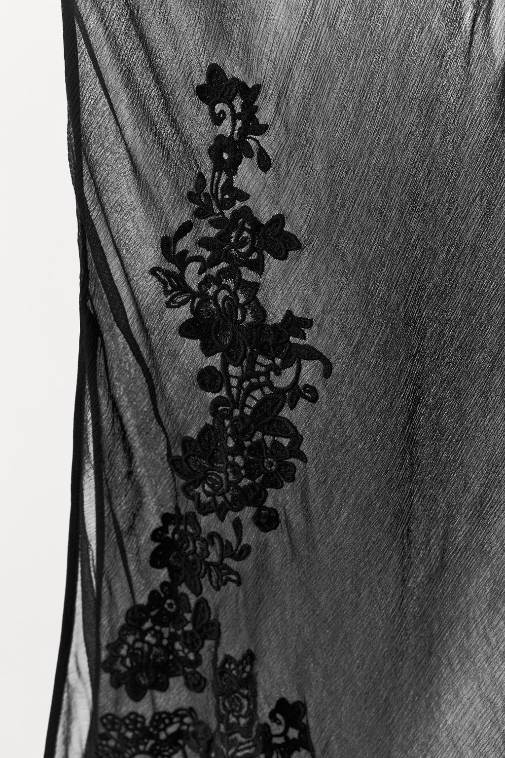 EMBROIDERED FLORAL GEORGETTE SKIRT - Zara фото 8