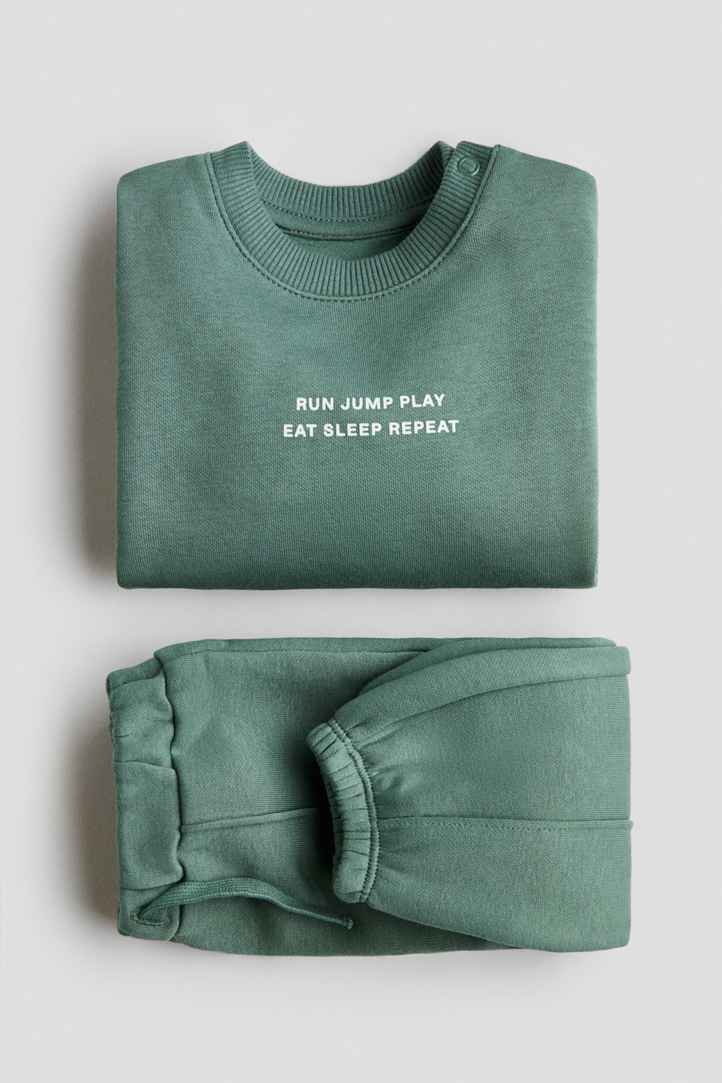 Conjunto estampado de 2 piezas en tejido sudadera