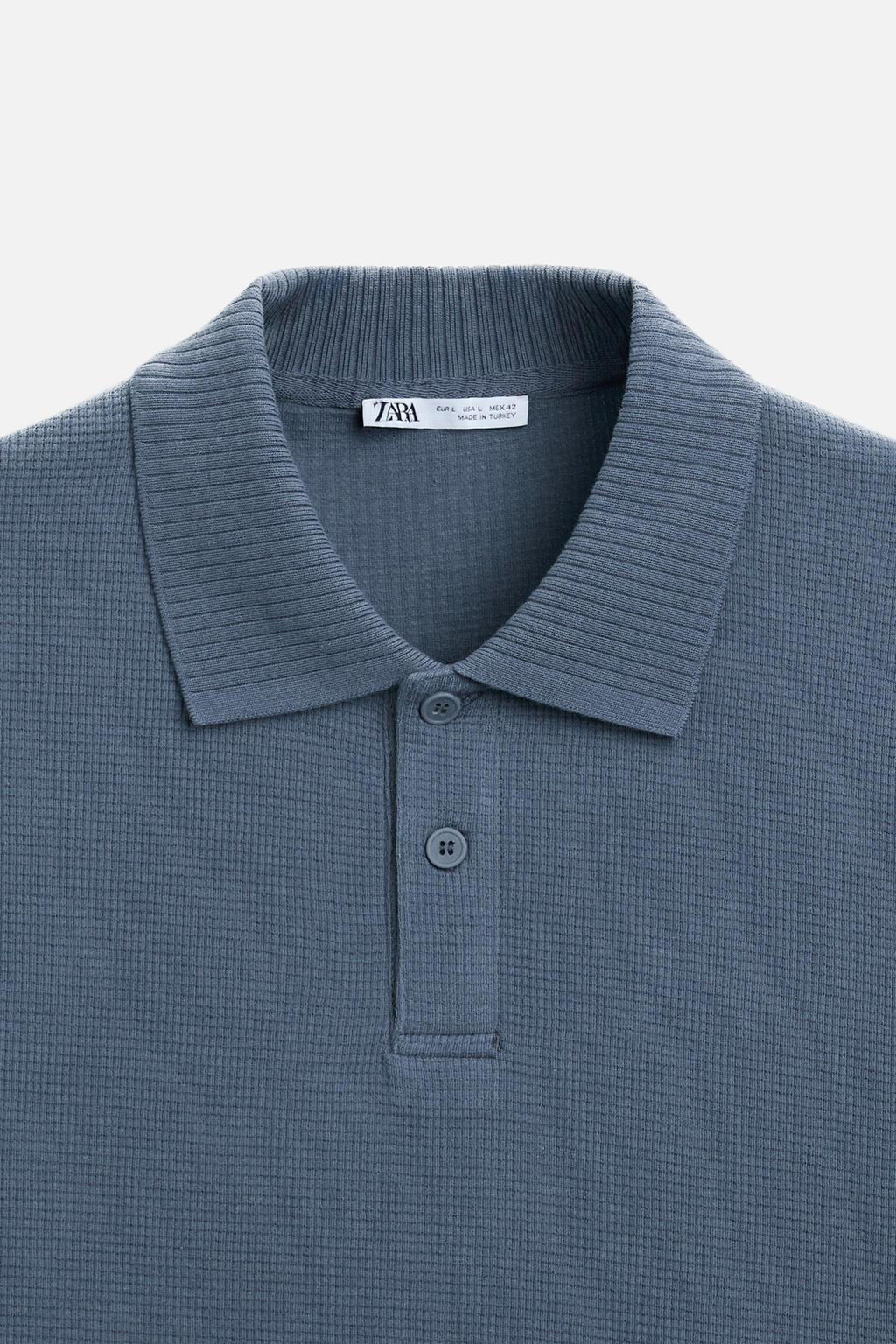 TEXTURED POLO SHIRT - Zara фото 40