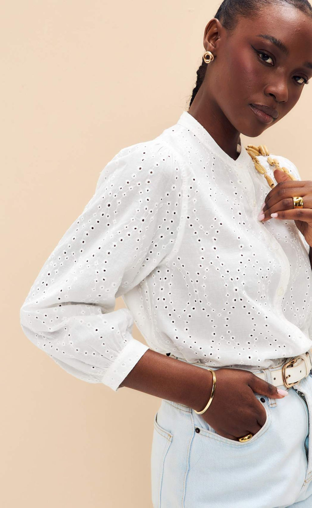 Блузка F512-1102 white - Fine joyce фото 3