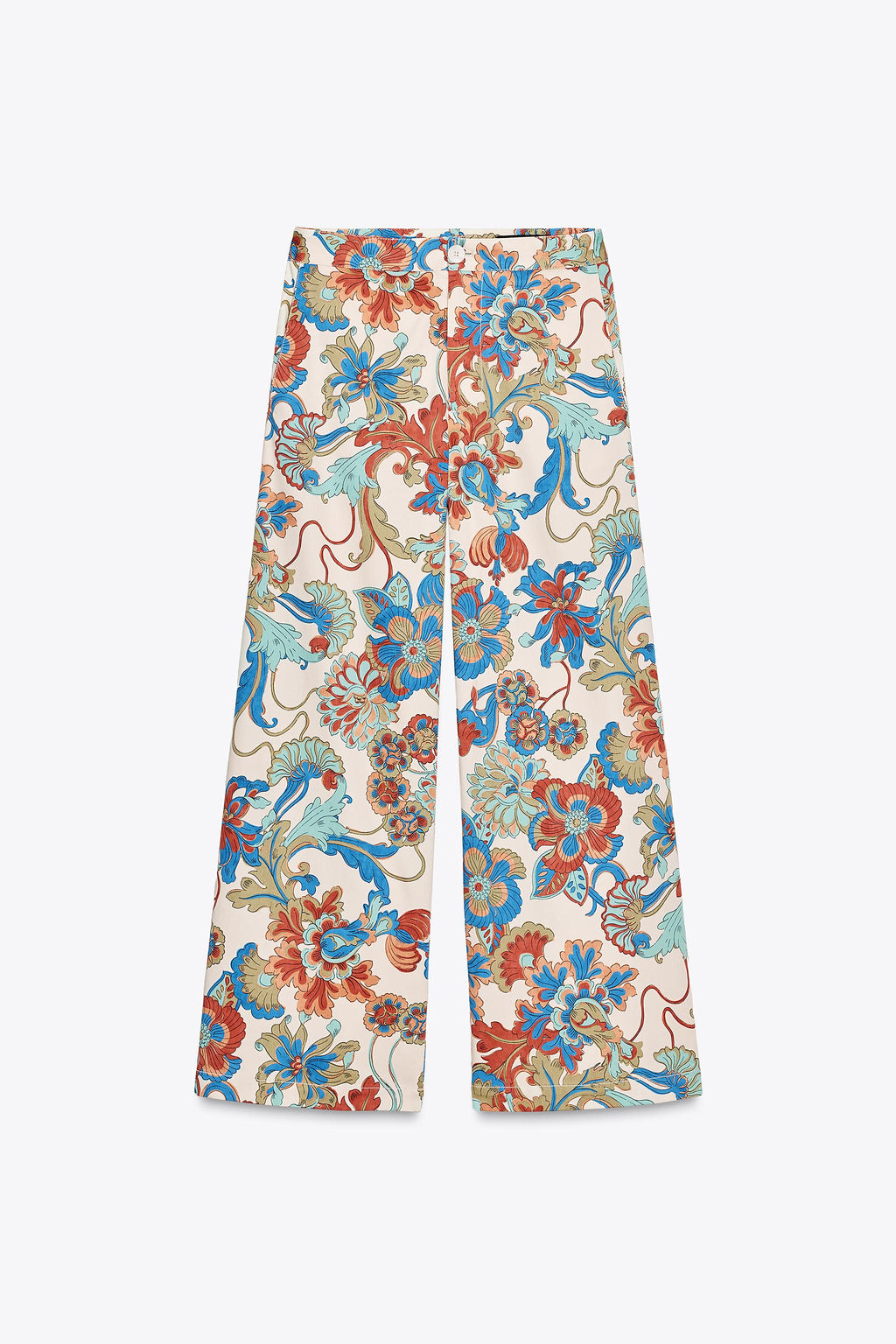 ZW COLLECTION FLORAL MINI FLARE TROUSERS - Zara фото 6