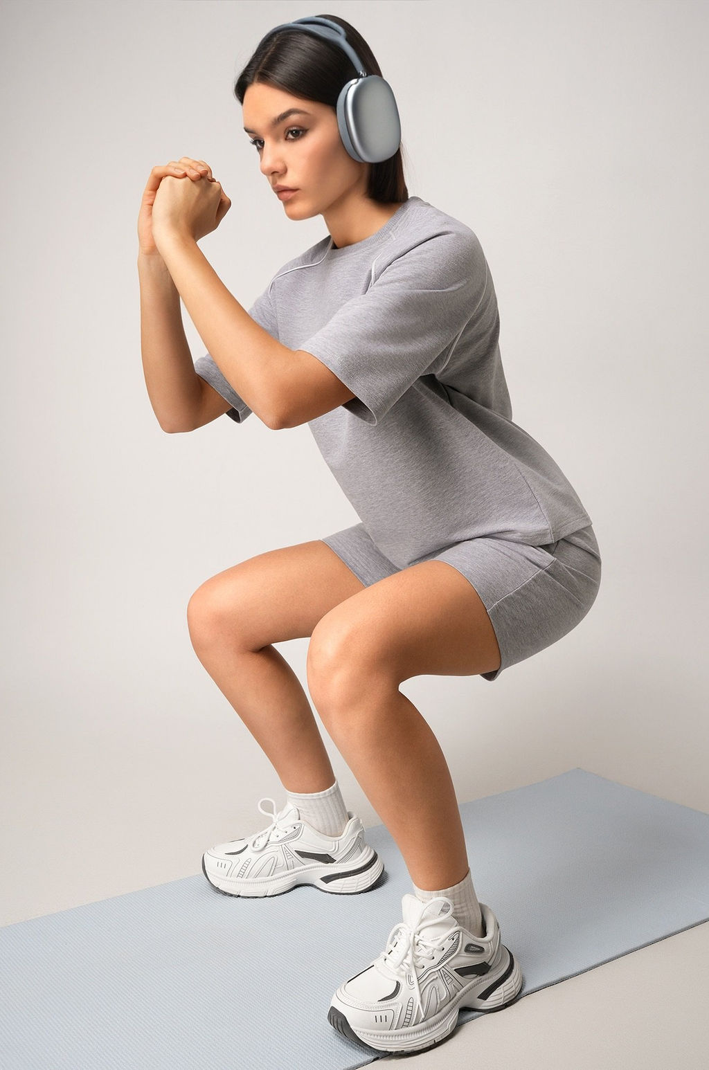 Женский костюм с шортами из футера двухнитки Happyfox  фото 31