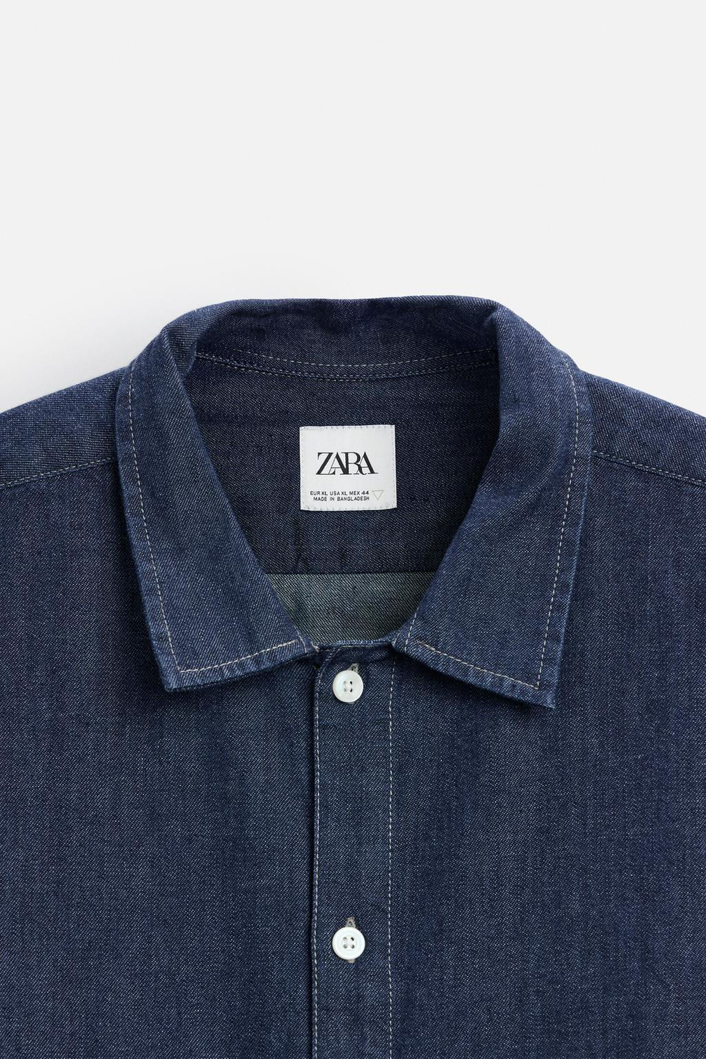 DENIM SHIRT WITH POCKETS - Zara фото 9