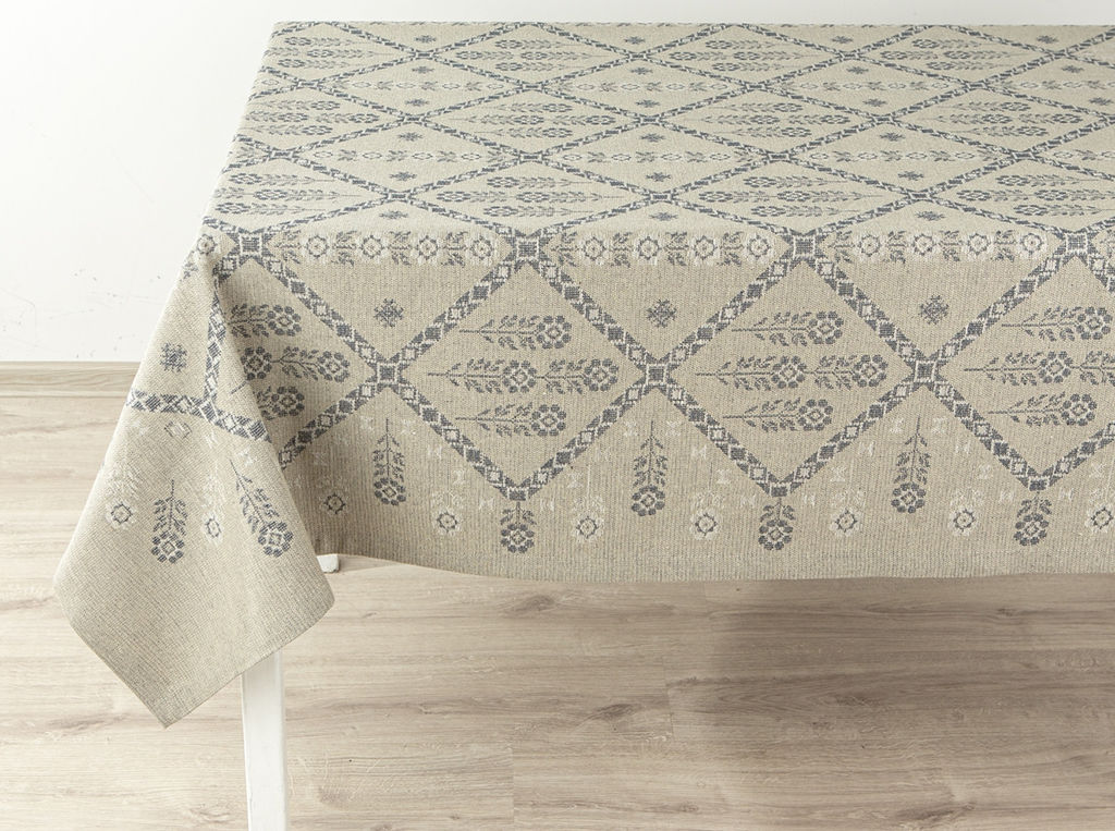 24С63-ШР/уп.кор. Комплект столовый 140*210 Птушкi-кветкi рис. 124 цв. 1 - Текс-дизайн фото 2