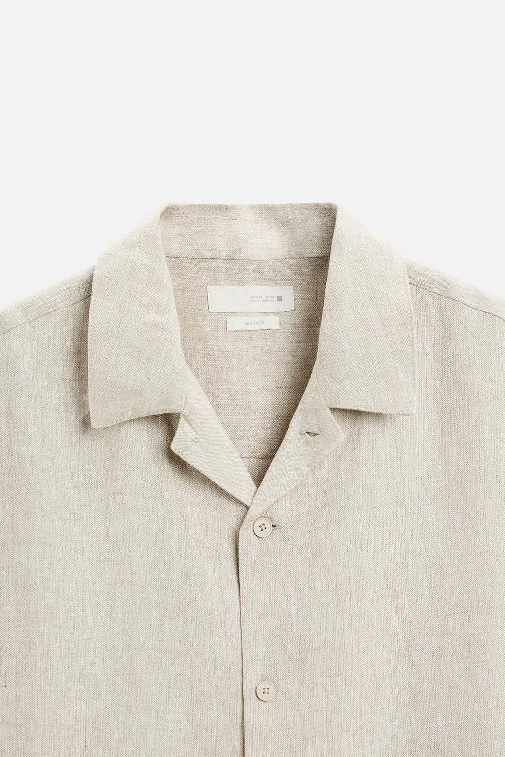 100% LINEN SHIRT - Zara фото 30