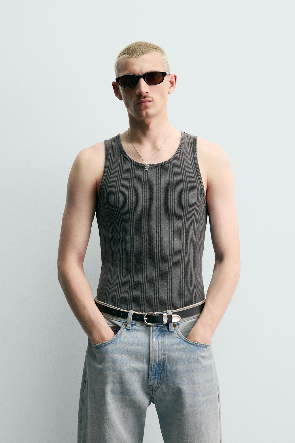 CAMISETA TANK PUNTO RIB / Negro - Zara фото 2