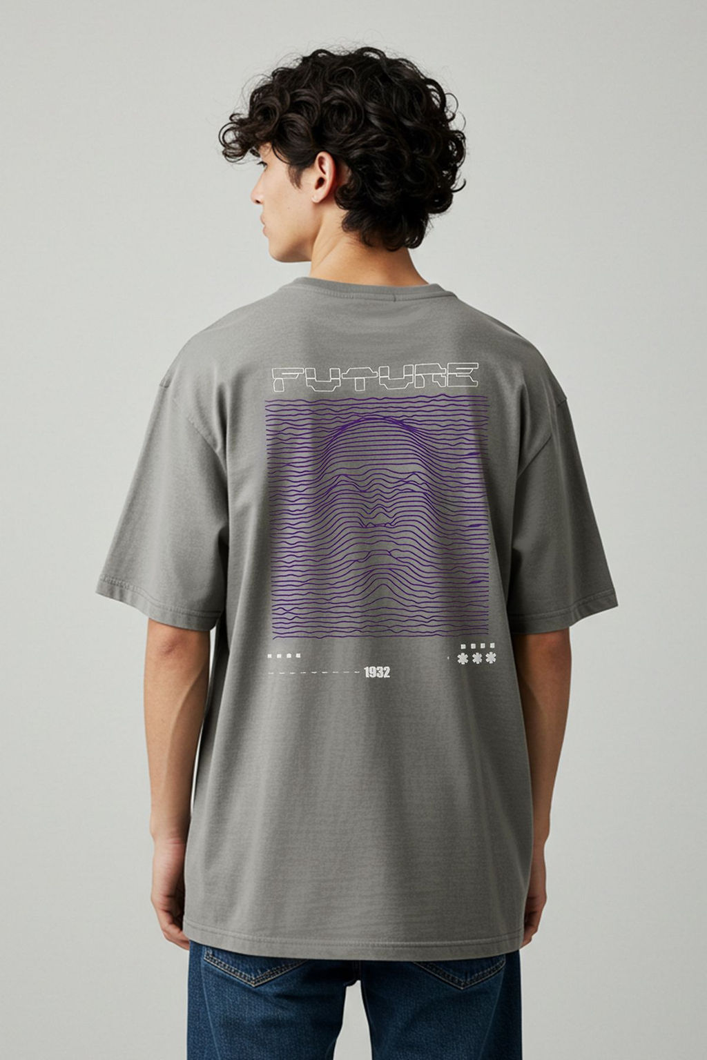 TRENDYOL MAN Antrasit Oversize/Genis Kesim Kabar?k Bask?l? %100 Pamuklu T-Shirt TMNSS23TS00171