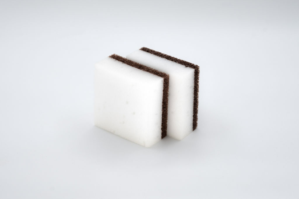 Губка кухонная Кокос 7,5х7,5х3,3см, 2 шт арт.1006-031