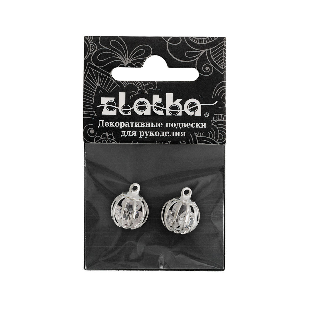 Zlatka Подвеска JCBH-06 15 мм 5 х 2 шт №02 под серебро  фото 3