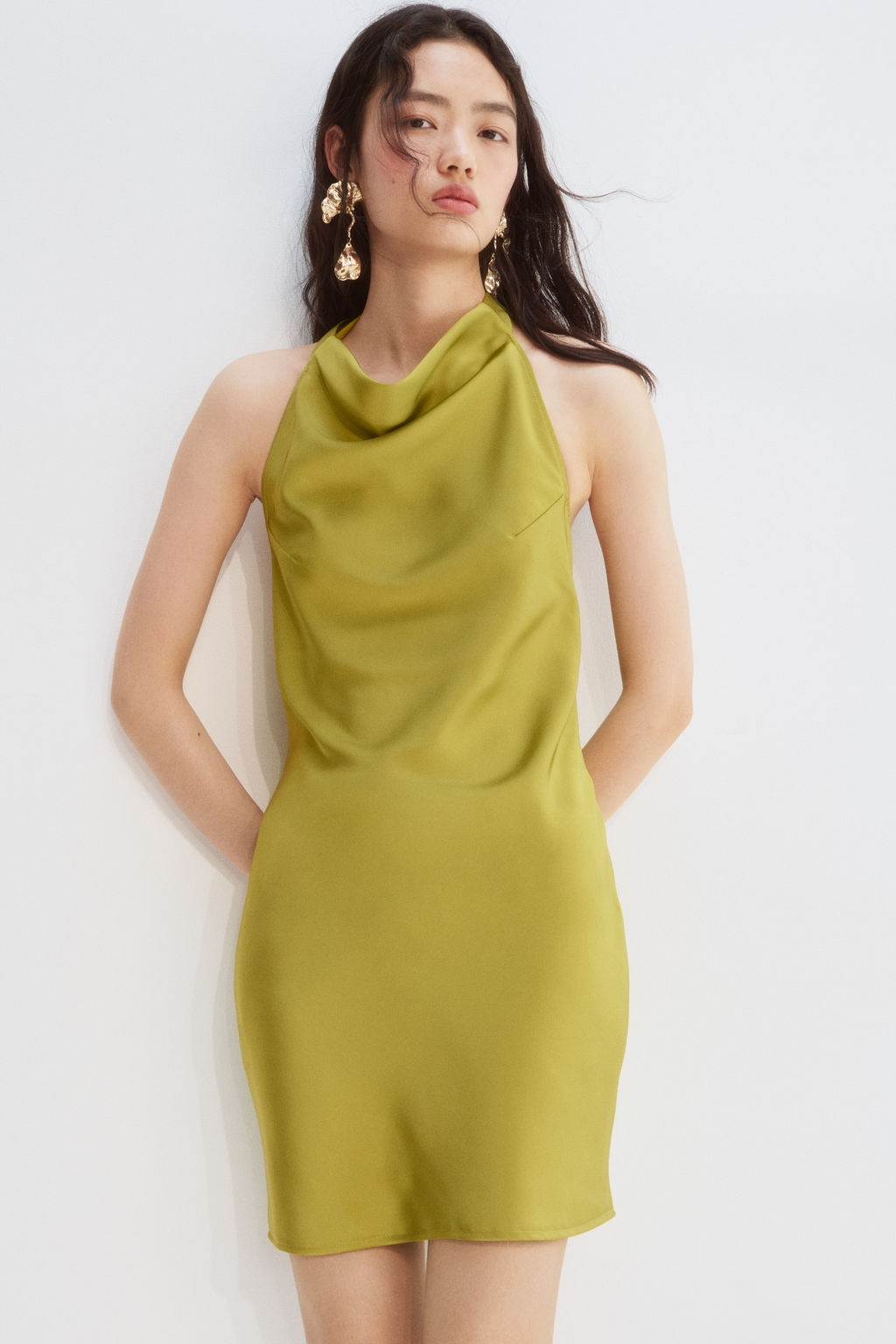 Vestido halter de sat?n - H&m фото 3