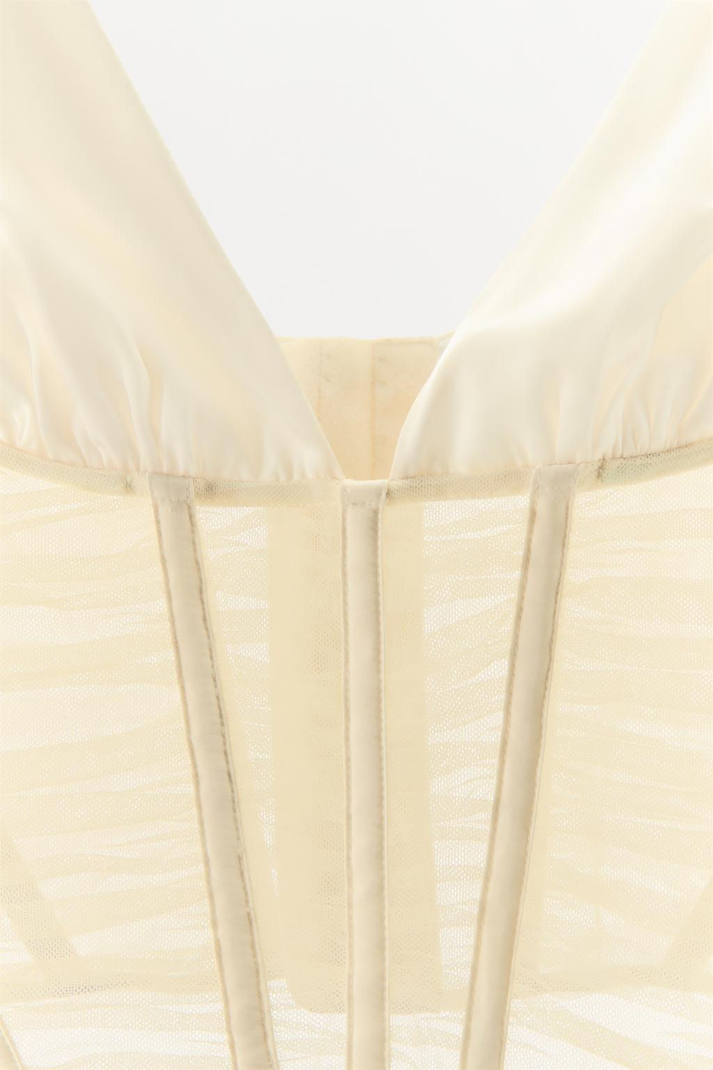 COMBINED SATIN CORSET TOP - Zara фото 7