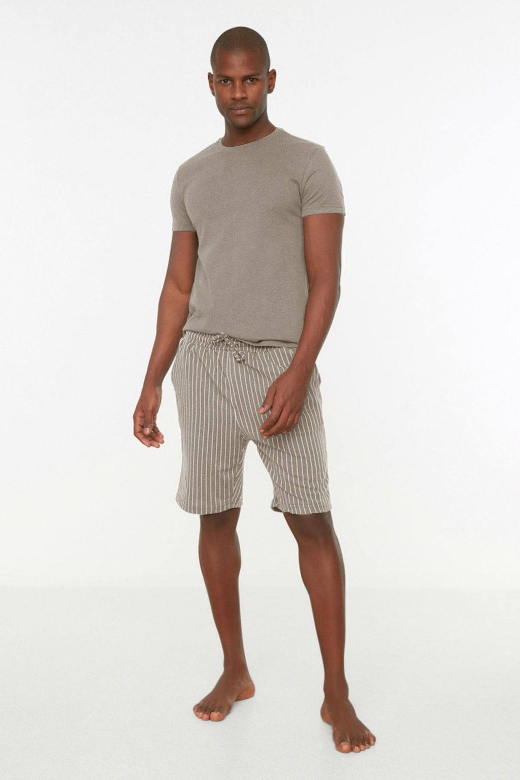 TRENDYOL MAN Lacivert Regular Fit Alt Cizgili Sortlu Pijama Tak?m? TMNSS22EM0013 - Trendyolmilla фото 14