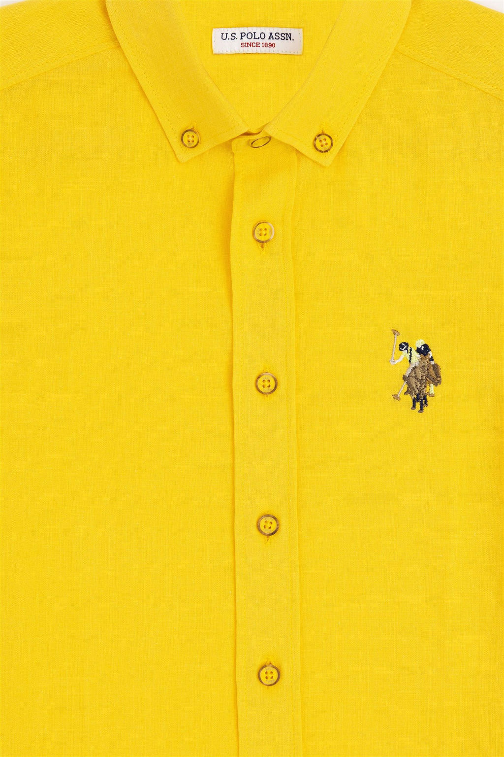 Желтая рубашка с коротким рукавом для мальчика Неожиданная скидка в корзине - U.s. polo assn фото 3