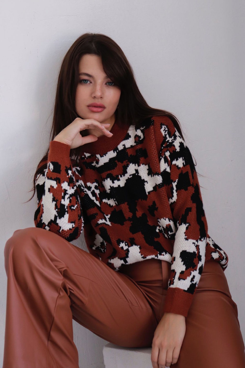 10039 Свитер коричневый - Martichelli фото 24