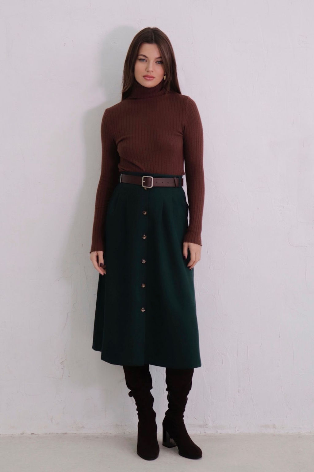 Юбка на пуговицах длины миди - Martichelli фото 41