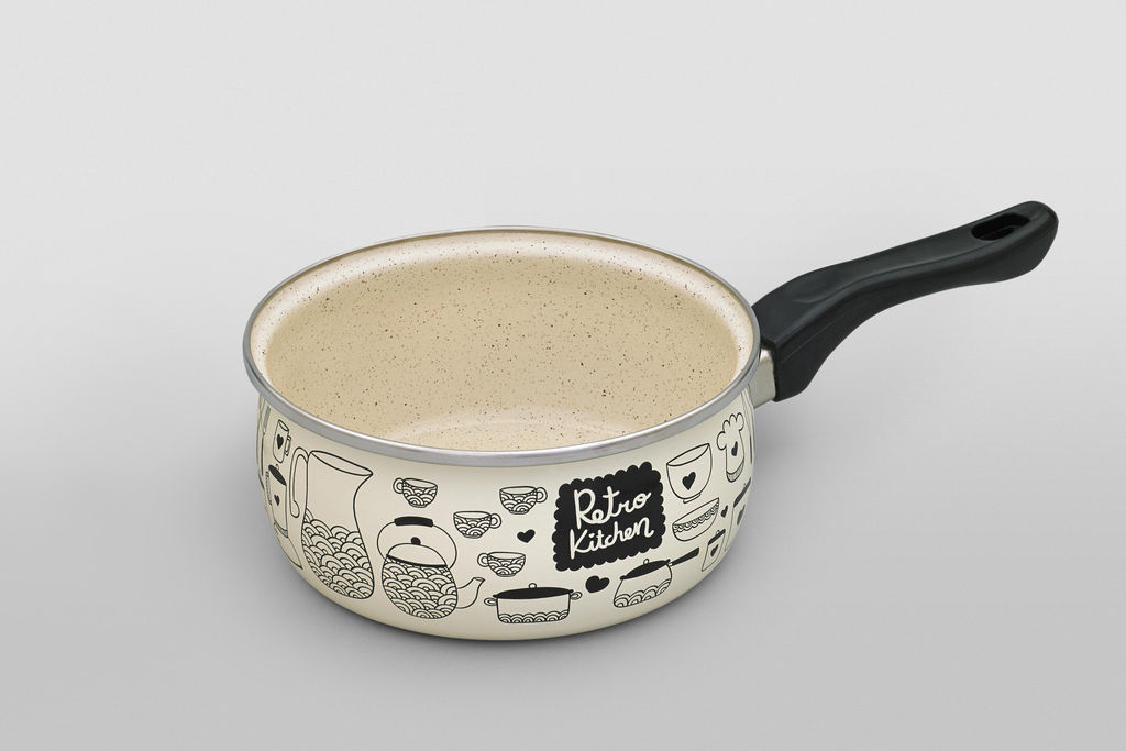 КОВШ ЭКСКЛЮЗИВ С БАКЕЛИТОВОЙ РУЧКОЙ БЕЗ КРЫШКИ РЕТРО 1,6 л (16 см) - Metrot фото 2