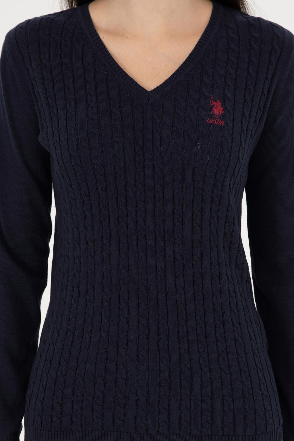 Свитер U.S. Polo Assn темно-синий из хлопка  фото 13