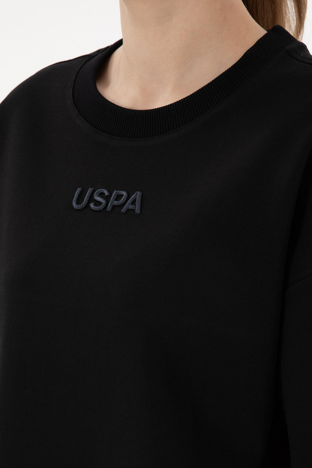 Kad_n Siyah Oversize Bisiklet Yaka Ti__rt Sepette S_rpriz _ndirim - U.s. polo assn фото 7