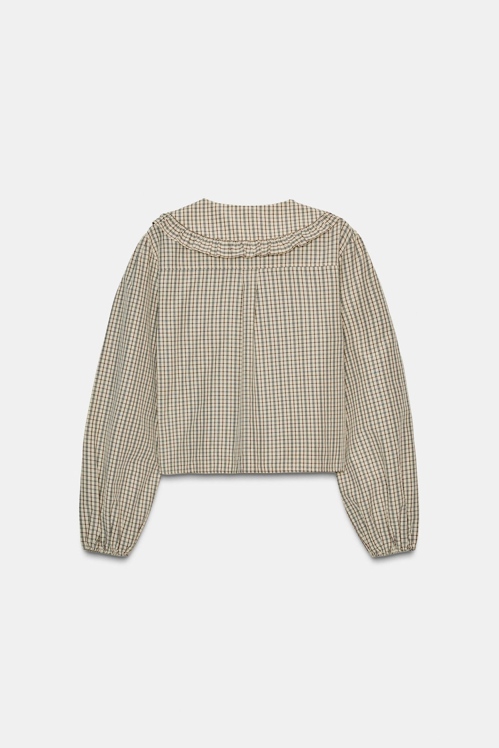 CHECK SHIRT WITH PETER PAN COLLAR - Zara фото 2