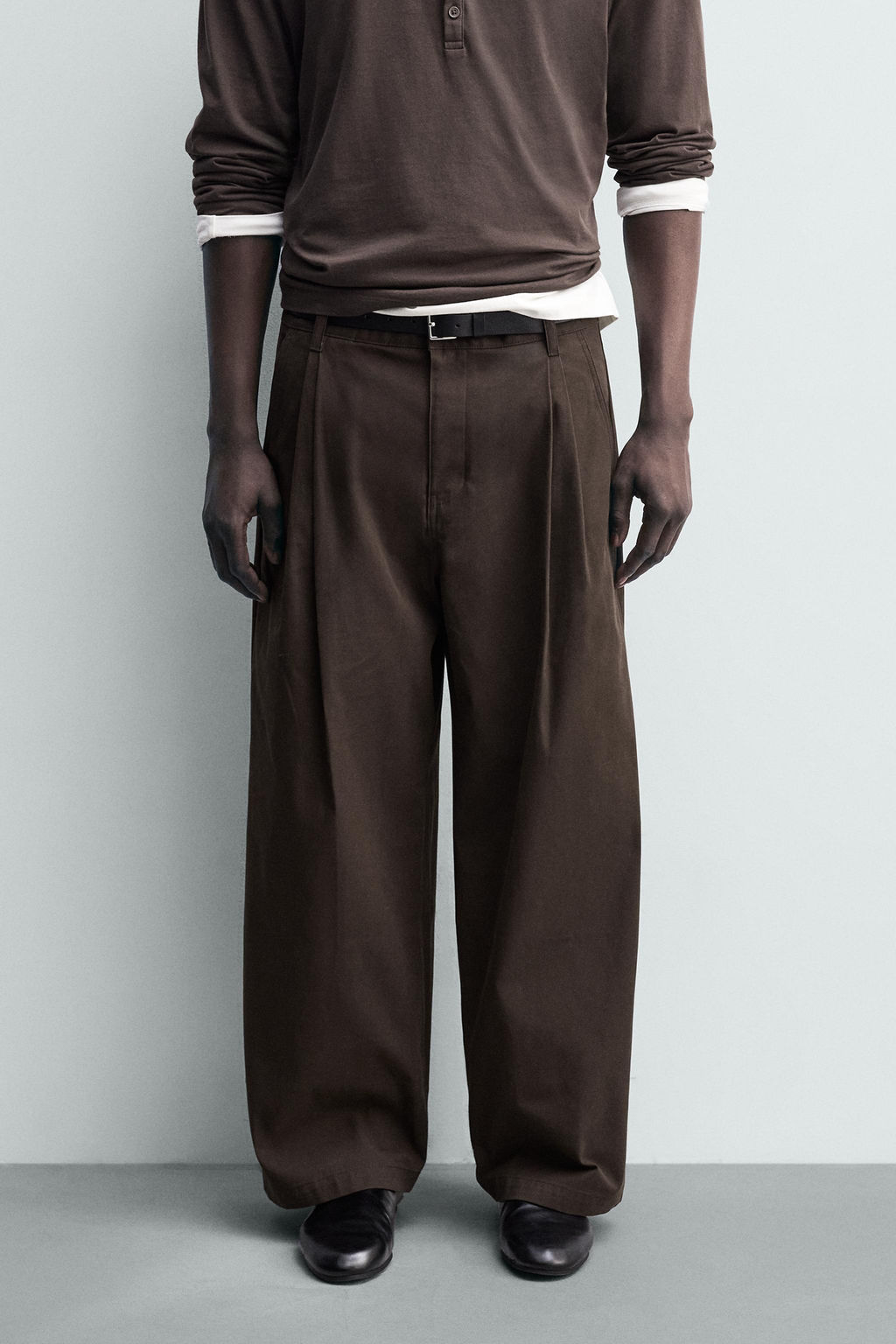 PLEATED WIDE-LEG TROUSERS - Zara фото 19