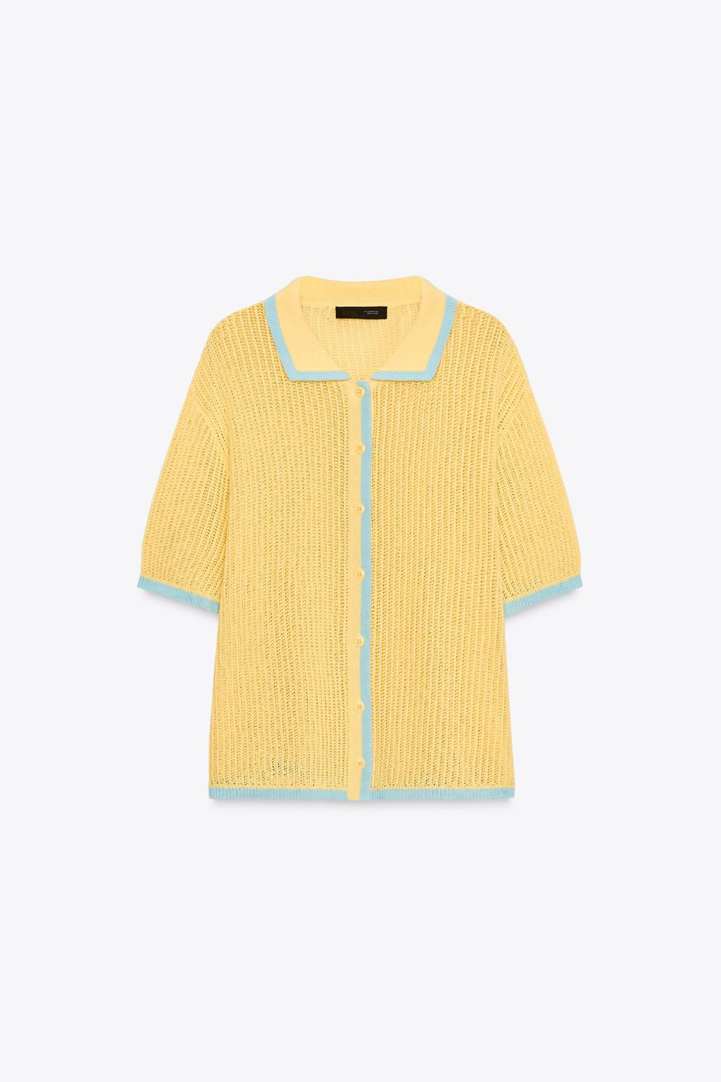 COLLAR POLO CARDIGAN - Zara фото 7