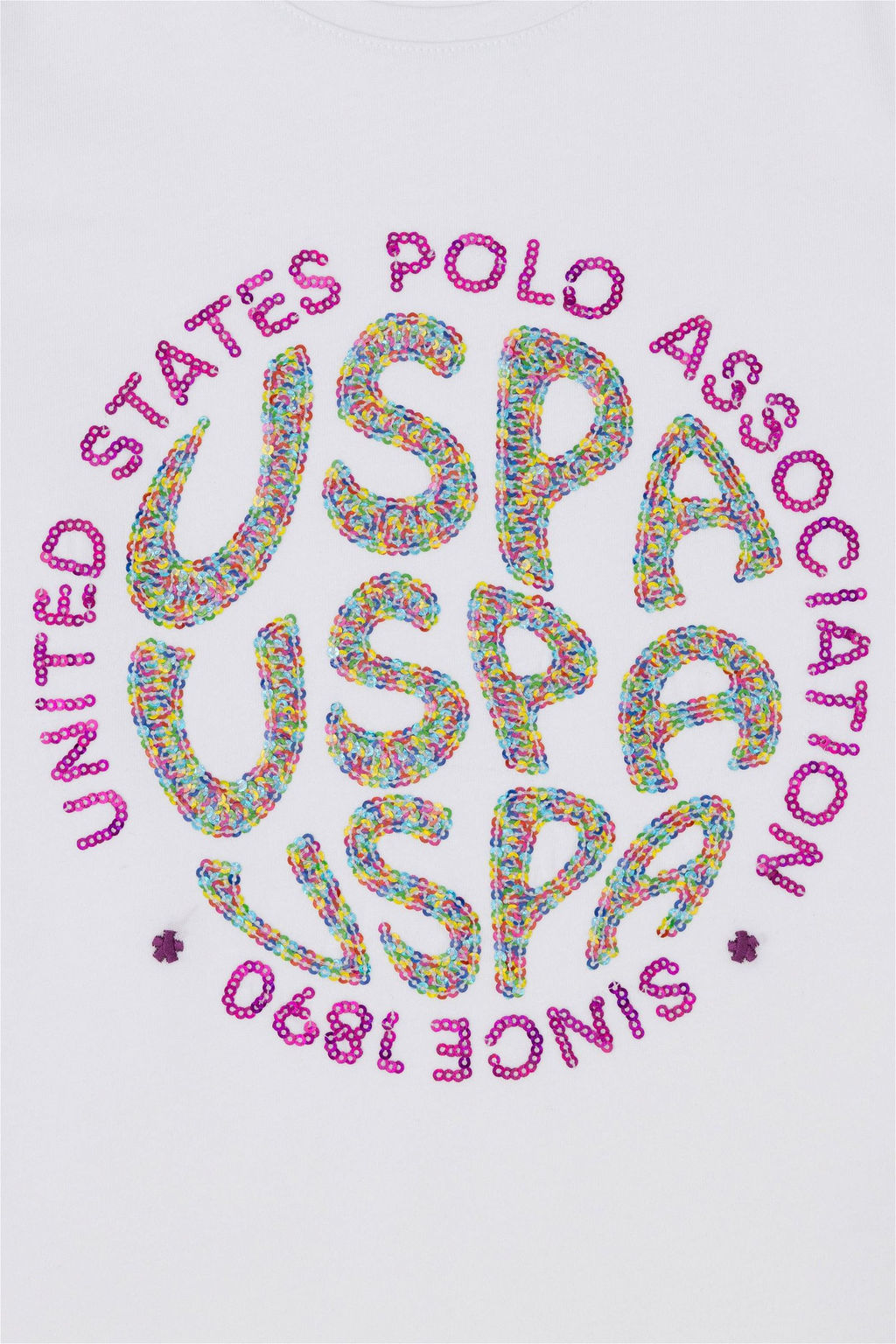 Белая футболка для девочки - U.s. polo assn фото 4