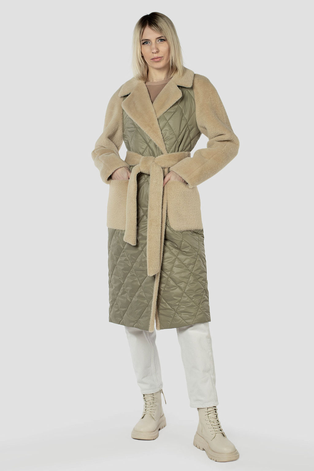 Пальто женское демисезонное (пояс) - El podio фото 8