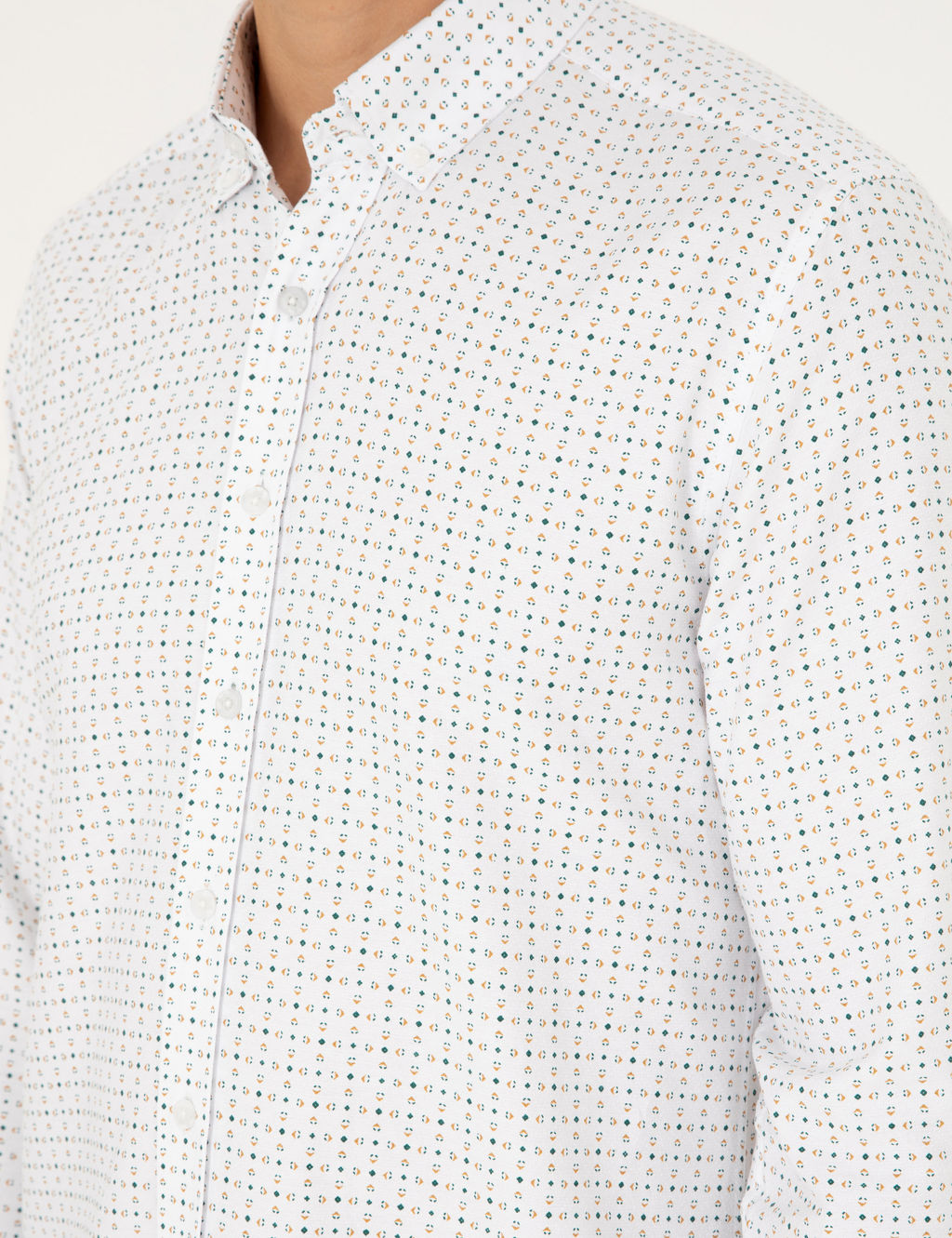 Ye_il Slim Fit Uzun Kollu G_mlek