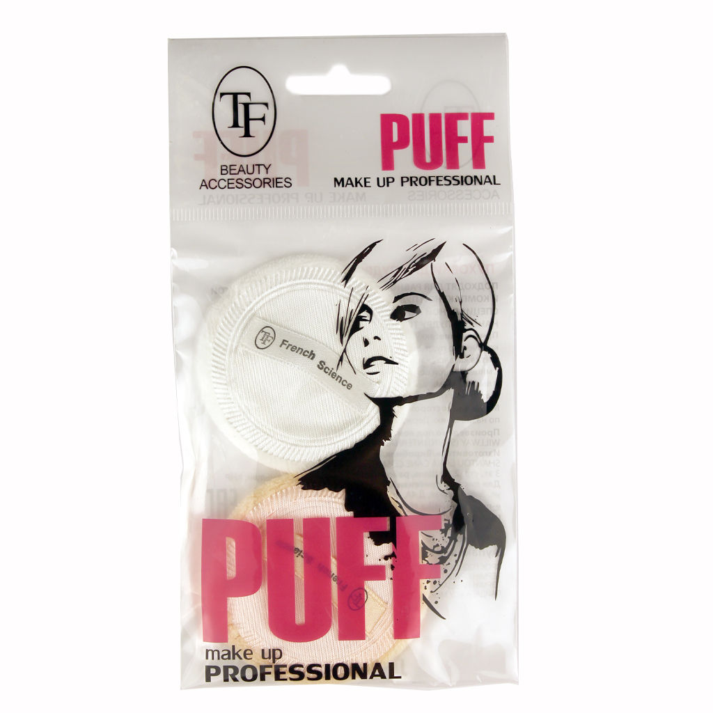 TF СТТ17 Пуховки для пудры, хлопок (2шт)