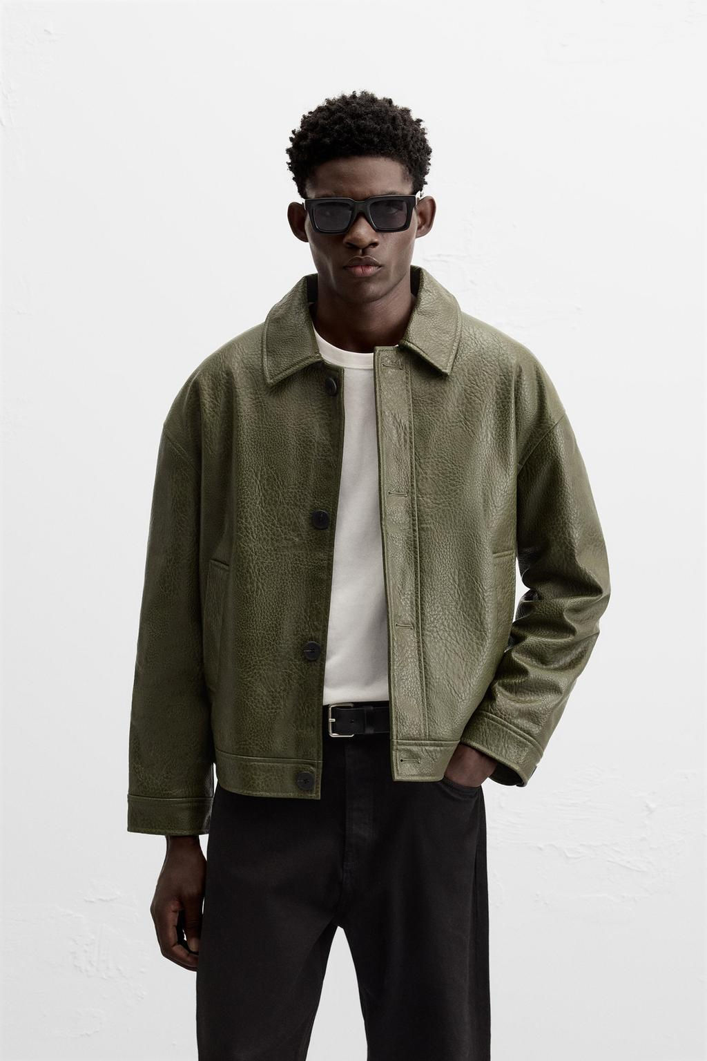 LEATHER EFFECT JACKET - Zara фото 11