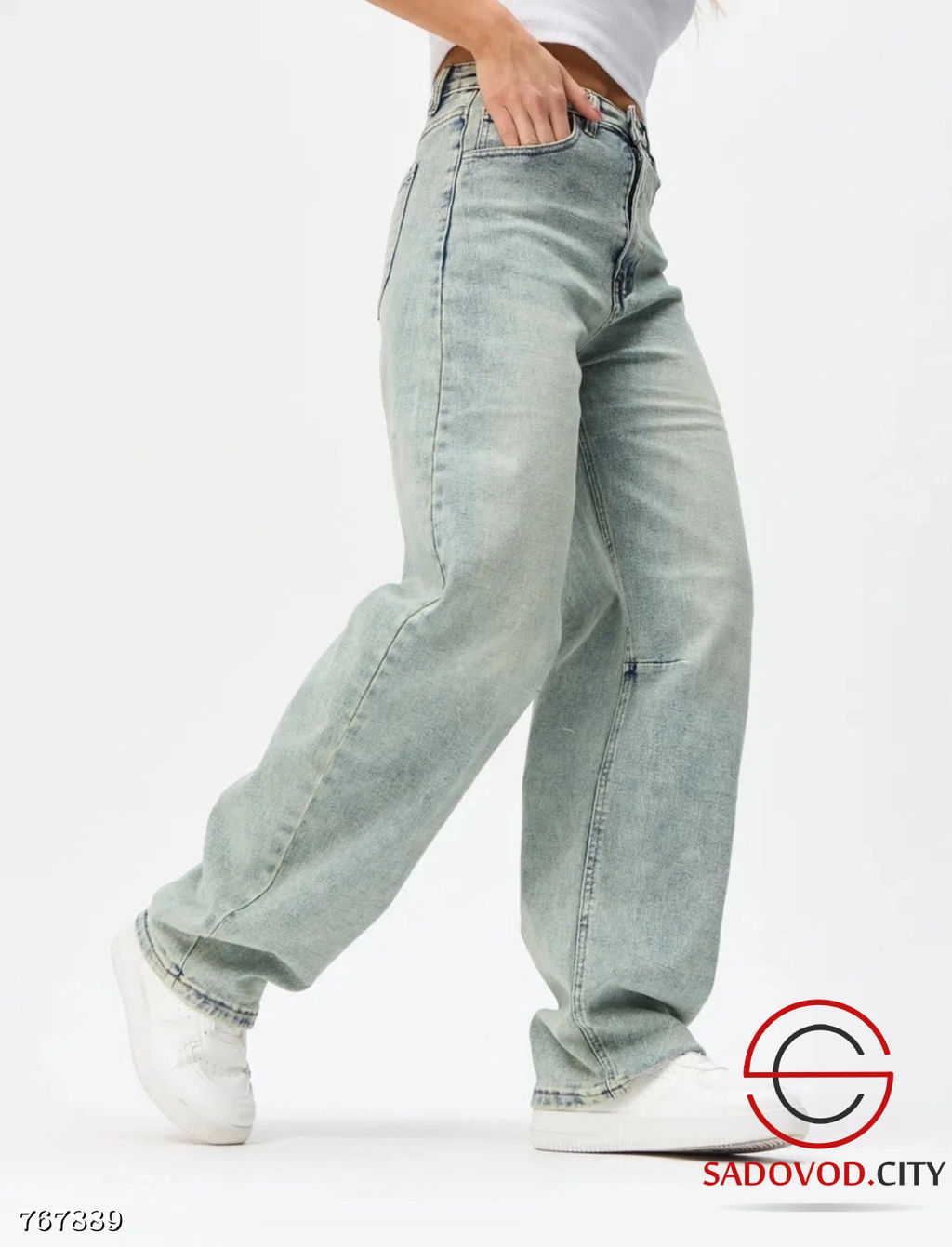 Джинсы багги стрейч женские - Bruno фото 4