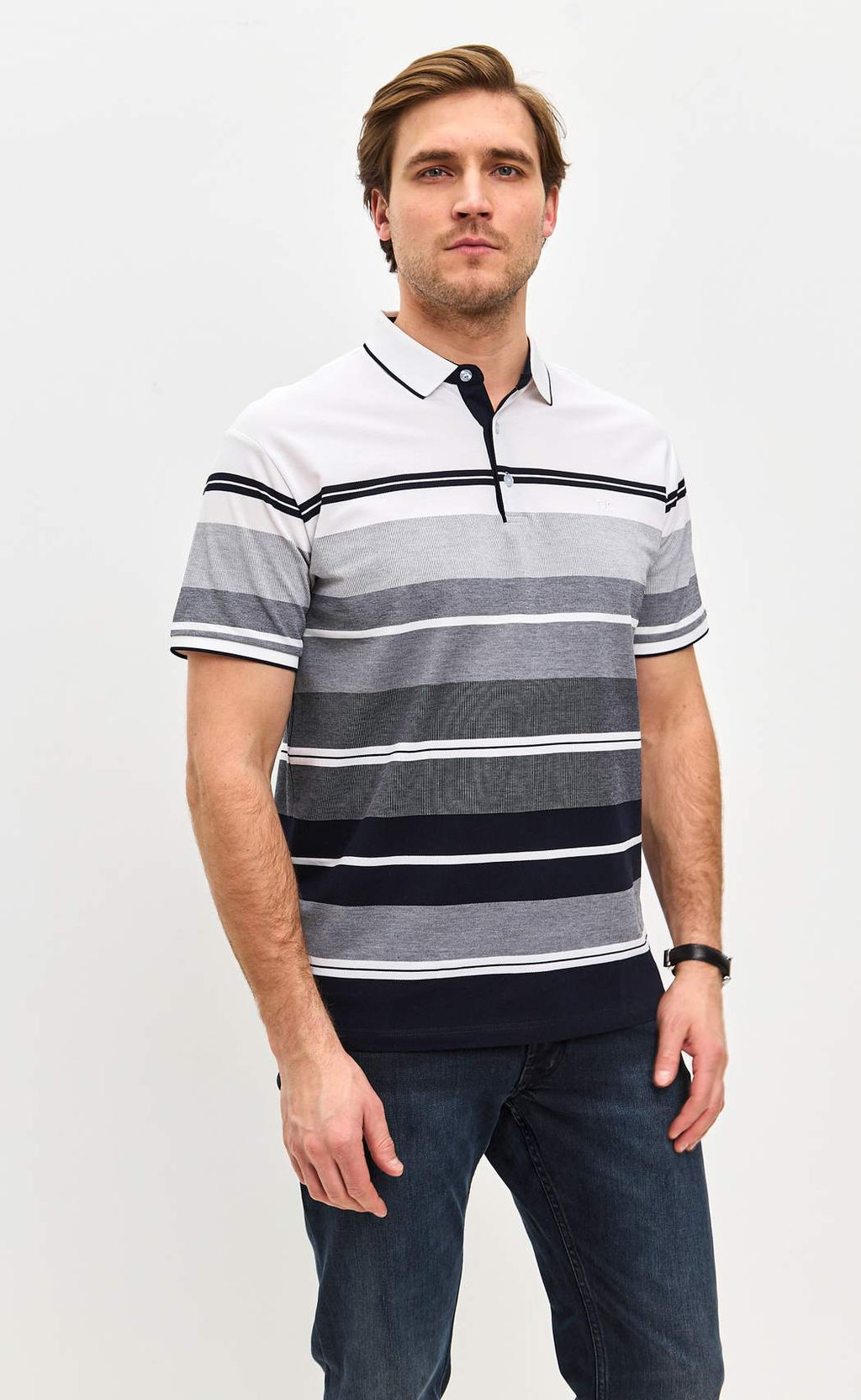 Футболка-поло F511-07-706 white - Fine joyce фото 2