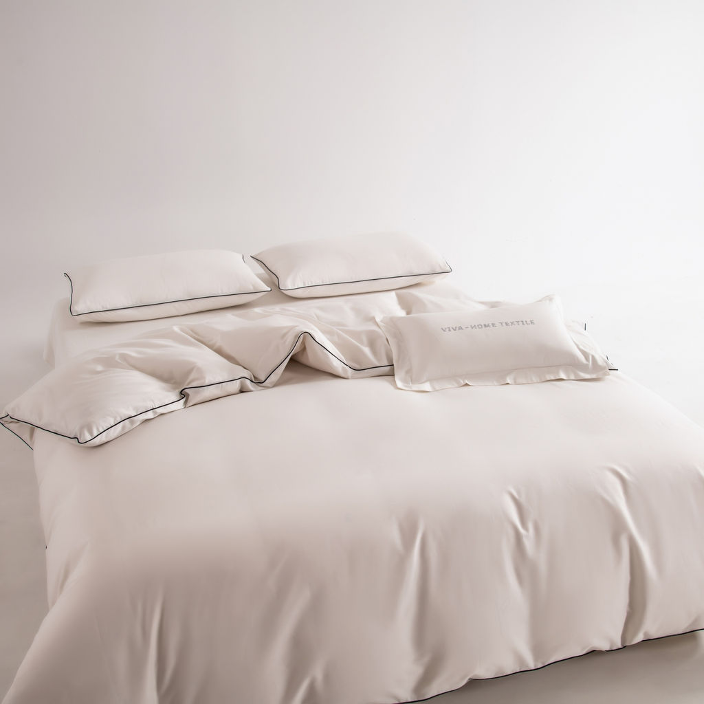 Комплект постельного белья Однотонный Сатин Элитный OCE023 2 спальный 4 Наволочки - Ситрейд фото 6