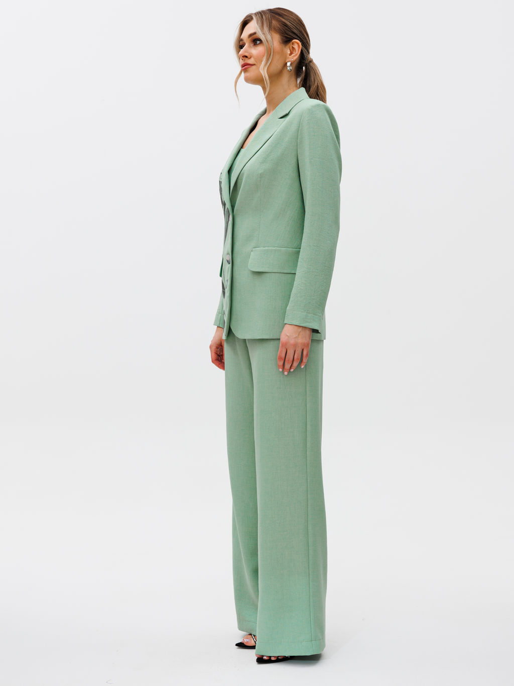 Костюм из жакета, топа и брюк. - Gizart фото 9