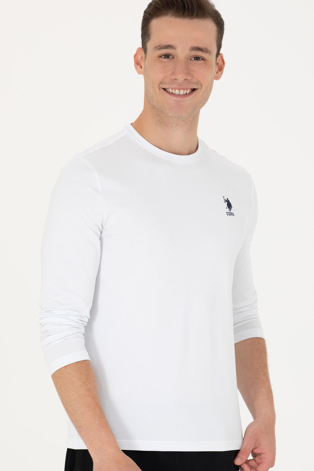 U. S. Polo Assn / Мужской белый базовый свитшот - U.s. polo assn фото 18