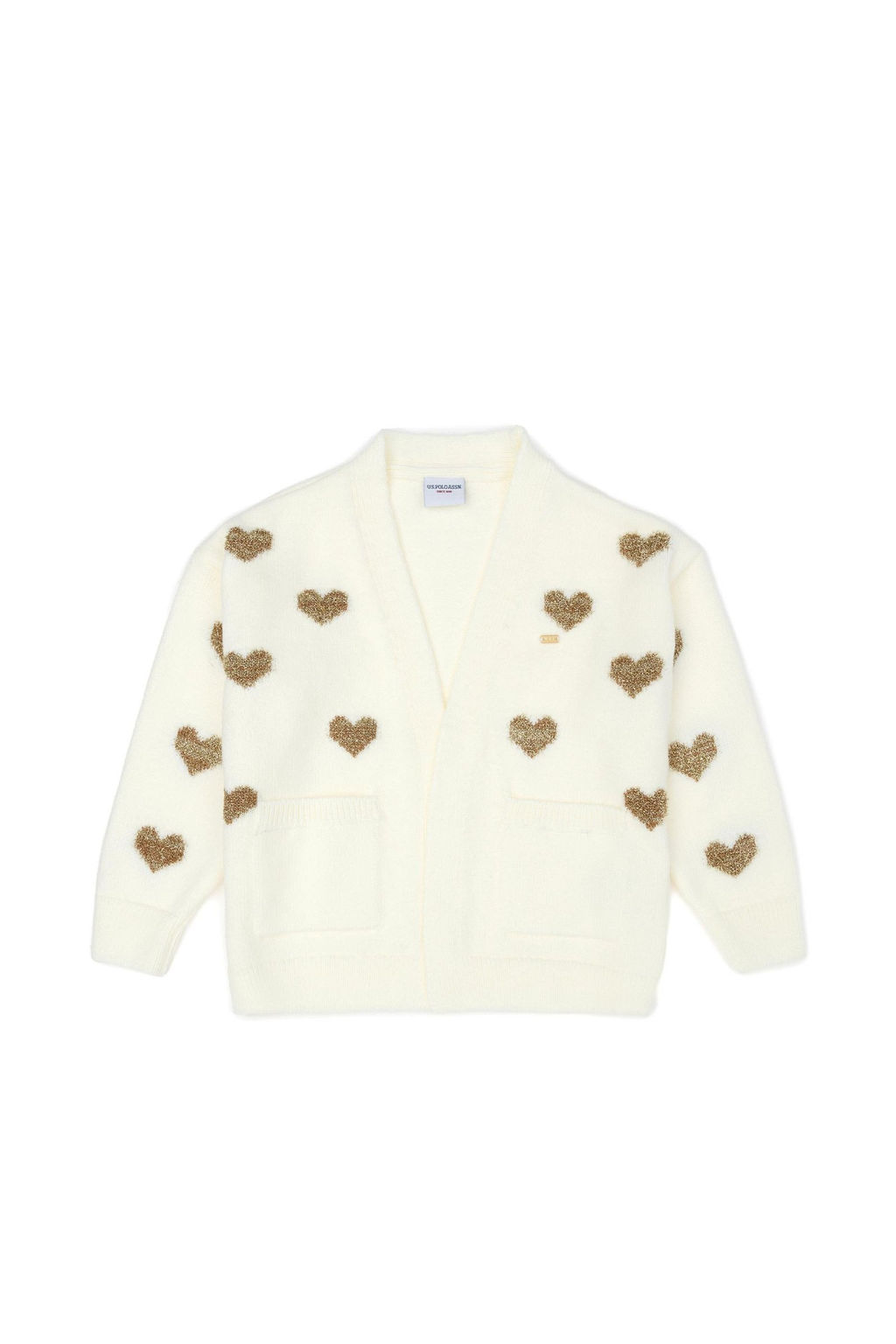 Кремовый трикотажный кардиган для девочки Неожиданная скидка в корзине - U.s. polo assn фото 3