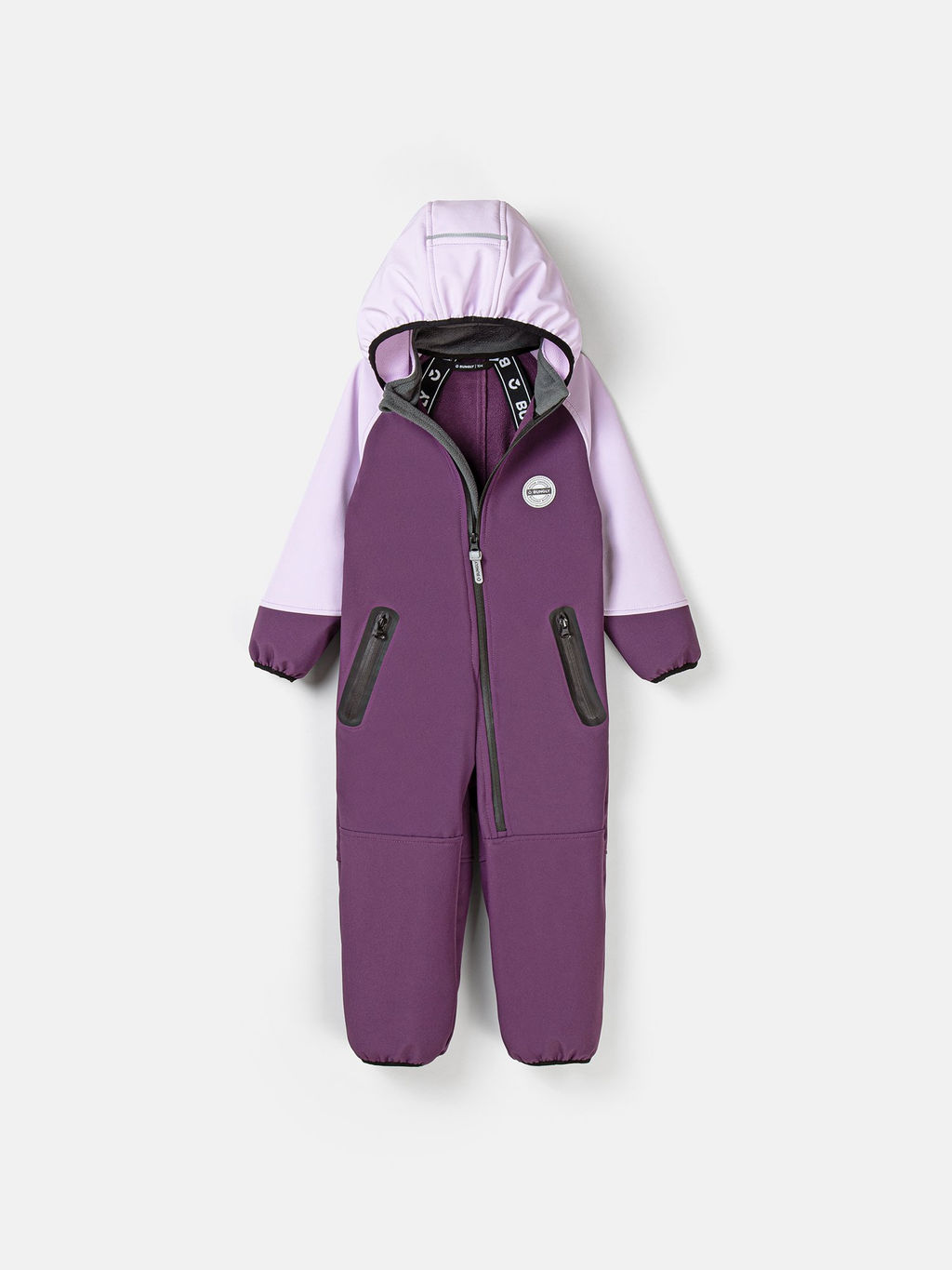 Комбинезон Колор блок Softshell демисезонный Слива - Bungly фото 2