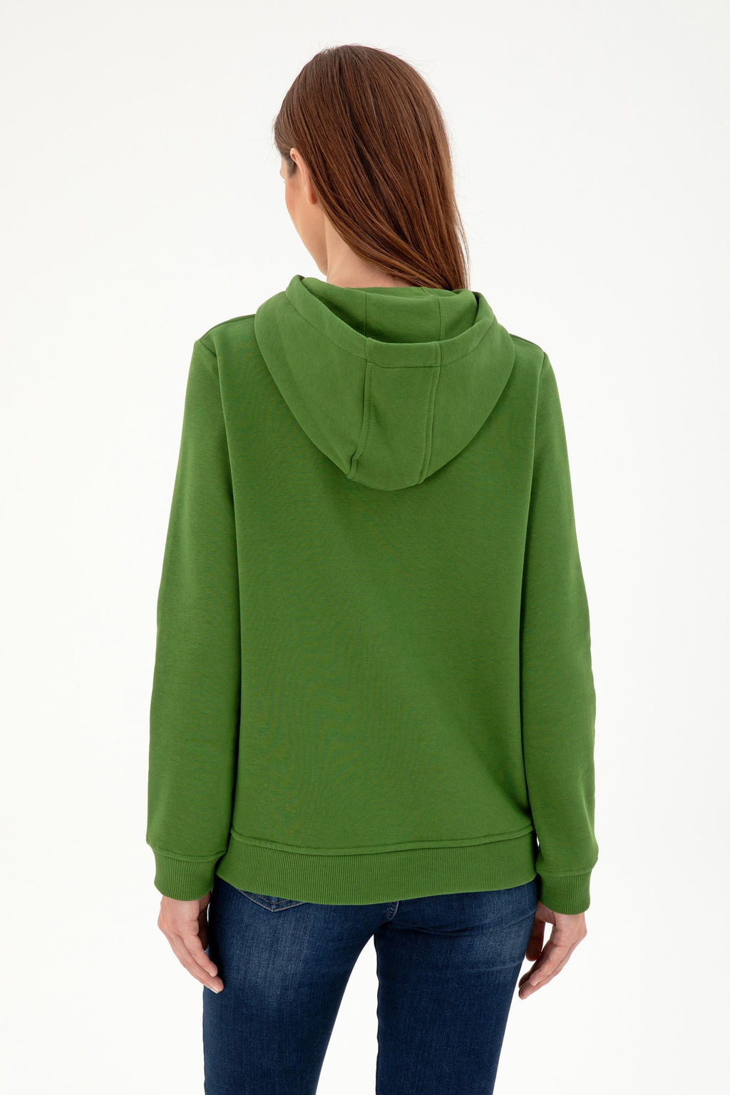 Женский зеленый базовый свитшот Неожиданная скидка в корзине - U.s. polo assn фото 5