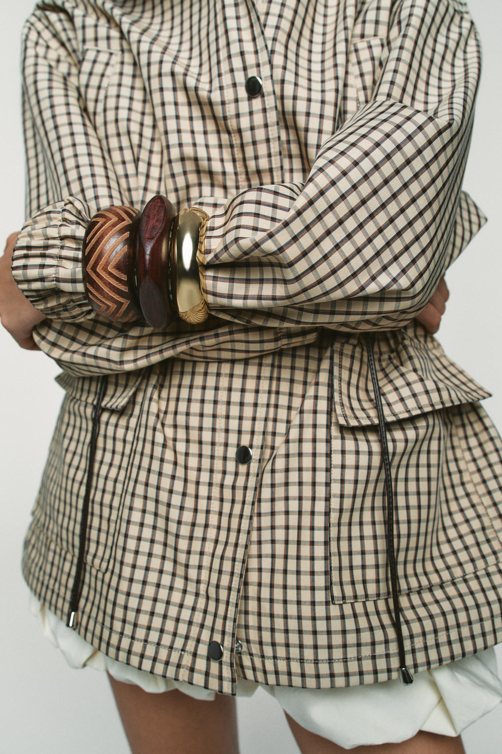 PACK 3 PULSERAS MET?LICA MADERA / Marr?n