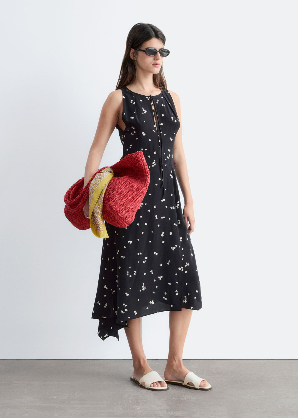 Maxivestido de seda con estampado floral - H&m фото 4